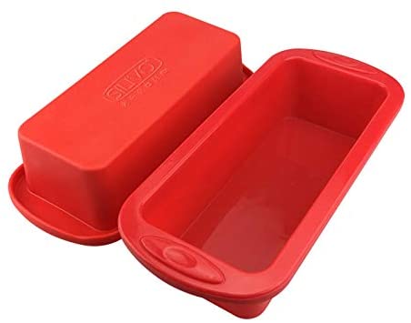 Silicone Bread and Loaf Pans - Set of 2 - SILIVO Non-Stick Silicone Baking Mold for Homemade Cakes, Breads, Meatloaf and...