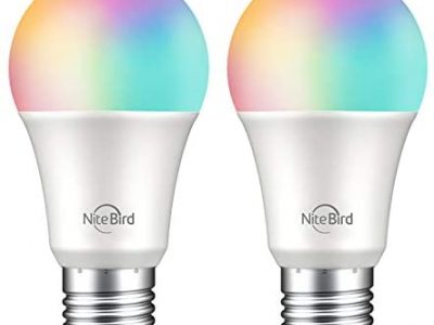 Smart Light Bulb,NiteBird Dimmable WiFi Bulbs Works with Alexa Echo and Google Home, RGB Color...