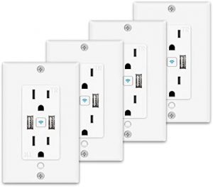 Smart Outlet with 2 USB Ports,Lumary Smart Outlet In Wall Works With Alexa & Google Assistant,15 Amp No Hub Required,ETL &...
