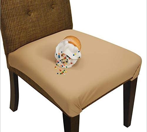 SmartSeat Dining Chair Cover and Protector (Sandstone Tan), Removable, Waterproof, Machine Washable,...