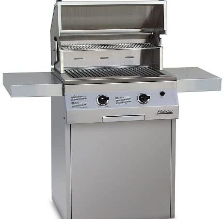 Solaire 27-Inch Deluxe InfraVection Natural Gas Grill on Square Cart with Rotisserie Kit, Stainless...