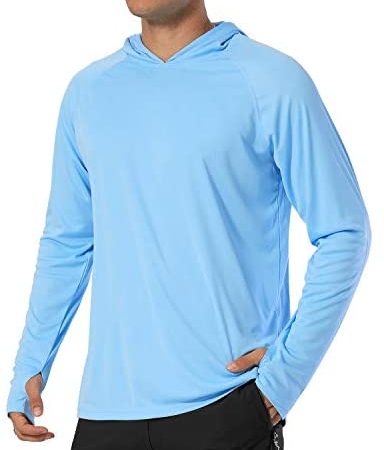 TACVASEN Men's Hiking Shirts UPF 50+ UV Sun Protection Athletic Hoodies Workout Training Shirts