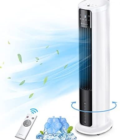 TaoTronics 3-in-1 Evaporative Air Cooler,1.8 Gal Removable Water Tank 43" Tower Fan with Cooling and...