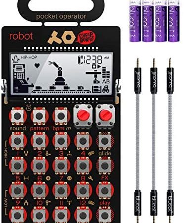 Teenage Engineering PO-28 Pocket Operator Robot Lead Synthesizer/Sequencer Bundle with Blucoil...