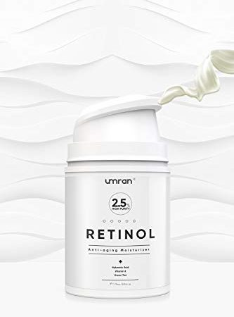 UMRAN Premium Retinol Cream, Anti-Aging Moisturizer Cream 2.5% for Face and Eye Care, Anti-Wrinkle Essence with Hyaluronic...