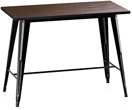 VIPEK 35.43 Inch Height Counter Height Dining Table with Solid Wood Top Heavy-Duty Rectangle Bistro...