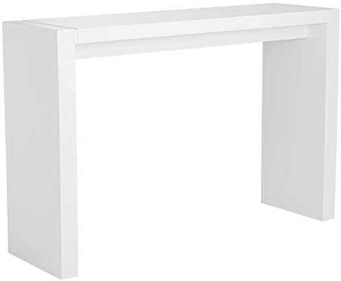 Velia 60" Wide High-Gloss White Modern Bar Table - Studio 55D