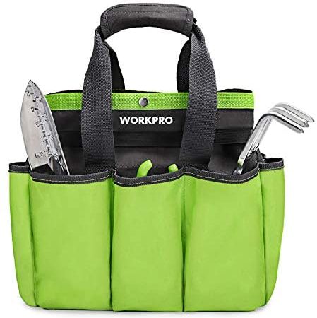 WORKPRO Garden Tool Bag, Garden Tote Storage Bag with 8 Pockets, Home Organizer for Indoor and Outdoor Gardening, Garden Tool...