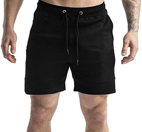 Wangdo Men's 7" Athletic Workout Shorts Bodybuilding Gym Shorts Fitted Sports Shorts for Running with Zipper Pocket