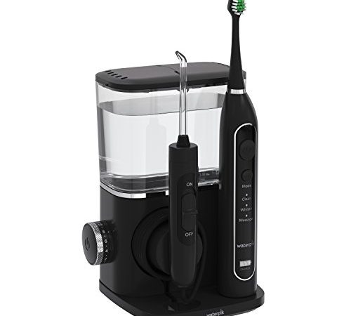 Waterpik CC-01 Complete Care 9.0 Sonic Electric Toothbrush + Water Flosser, Black, Medium