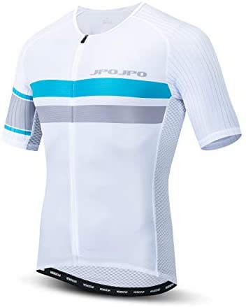 Weimostar Men's Cycling Jersey Short Sleeve Reflective with 4 Rear Pockets