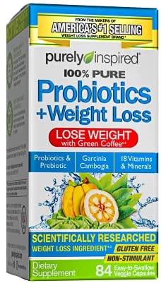 Womens Probiotic Weight Loss | Purely Inspired Probiotics for Women Weight Loss | Lactobacillus Supplement + Vitamins |...