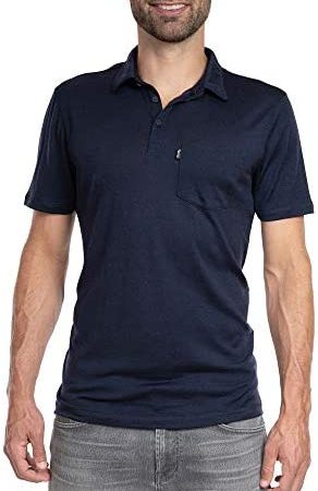 Woolly Clothing Men's Merino Wool Polo Shirt - Ultralight - Wicking Breathable Anti-Odor