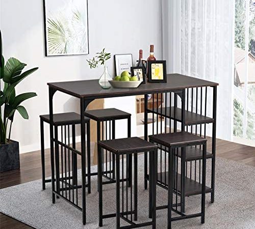 YEAR COLOR Counter Height Dining Table Set Home Kitchen Breakfast Table, Bar Table Set, Bar Table...