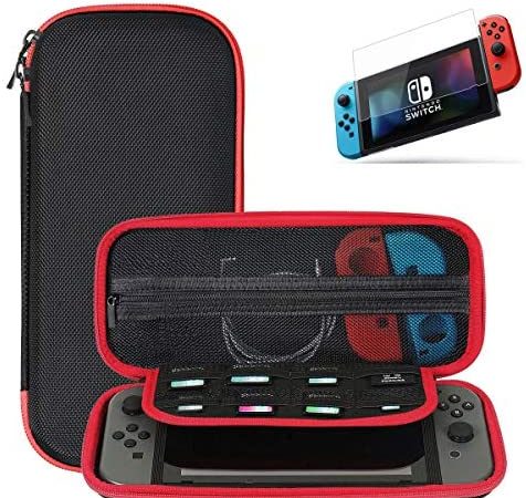 Ztotop Case and Tempered Glass Screen Protector for Nintendo Switch, Portable Travel Carrying Case...
