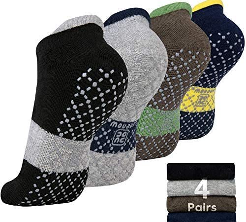 unenow Unisex Non Slip Grip Socks with Cushion for Yoga, Pilates, Barre, Home & Hospital