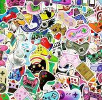 100 Pcs Video Game Water Bottle Stickers for Boys, Gaming Gamer Stickers