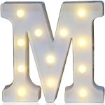 Pooqla LED Marquee Letter Lights Sign, Light Up Alphabet Letter for Home Party Wedding Decoration M