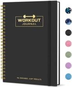 Fitness Workout Journal for Women & Men, A5(5.5" x 8.2") Fitness Workout Planner for Goal Tracking,...