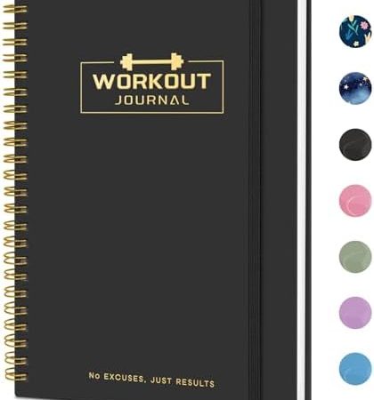 Fitness Workout Journal for Women & Men, A5(5.5" x 8.2") Fitness Workout Planner for Goal Tracking,...