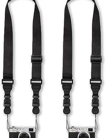 2 Pack Camera Neck Strap Black Shoulder Neck Strap with Quick Release Buckle for DSLR Sony Canon...