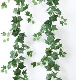2 Strands Artificial Vines Ivy Garland 79" Fake Vine with Silk Green Leaves Faux Hanging Plants...