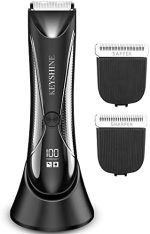2 in 1 Groin Hair Trimmer Body Groomer for Men - Ball Shaver with 2 Different Replaceable Ceramic...