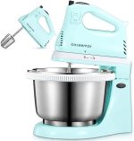 2 in 1 Hand Mixers Kitchen Electric Stand mixer with bowl 3 Quart, electric mixer handheld for...