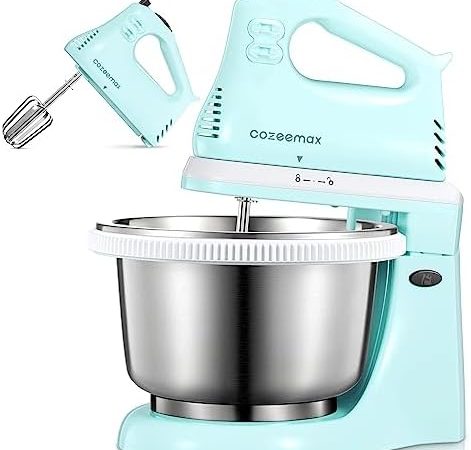 2 in 1 Hand Mixers Kitchen Electric Stand mixer with bowl 3 Quart, electric mixer handheld for...