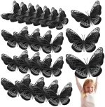 20 Pcs 3D Large Butterfly Party Decoration 2 Layer Giant Paper Butterfly Stickers Big Butterfly Wall...