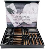 24 Pieces Stainless Steel Flatware Cutlery Set Service for 6 | Quality Cutlery Set with Steak...