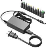 24V Power Supply,HKY 65W Universal AC Adapter with 10 Extra DC Plugs,AC to DC,for Massage Gun,LED...