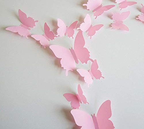 24pcs 3D Butterfly Removable Mural Stickers Wall Stickers Decal for Home and Room Decoration...