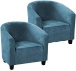 2PCS Velvet Tub Chair Covers, High Stretch Sofa Cover Armchair Covers Tub Chair Slipcovers Removable...