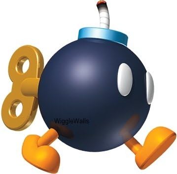 3 Inch Bob-omb Walking Bomb Super Mario Bros Brothers Removable Wall Decal Sticker Art Nintendo 64...
