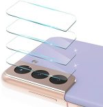 4 Pack for Samsung Galaxy S21 Camera Lens Protector, Clear Tempered Glass Back Camera Lens Cover,...