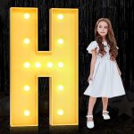 4FT Large Marquee Light Up Letters Numbers Giant Mosaic Balloon Frame DIY Kit Alphanumeric Birthday...