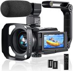 4K Video Camera Camcorder, 48MP 60FPS YouTube Camera WiFi IR Night Version Vlogging Camera 3.0 Inch...