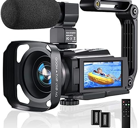 4K Video Camera Camcorder, 48MP 60FPS YouTube Camera WiFi IR Night Version Vlogging Camera 3.0 Inch...