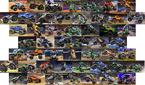 50PCS Monster Truck Wall Collage Kit - 4x6 inch - Monster Truck Wall Decor, Posters for Boys Room,...