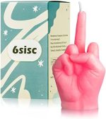 6sisc Middle Finger Scented Candle Hot Pink Danish Pastel Room Aesthetic Decor Pine Fragrance Candle...