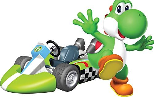 7 Inch Green Yoshi Super Mario Kart Wii Bros Brothers Removable Wall Decal Sticker Art Nintendo 64...