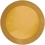 8-Count Glitz Round Placemats with Glitter Border, Gold