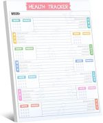 80 Pages Weekly Health Workout Tracker Journal Daily Diet Exercise Planner Meal Water Fitness...