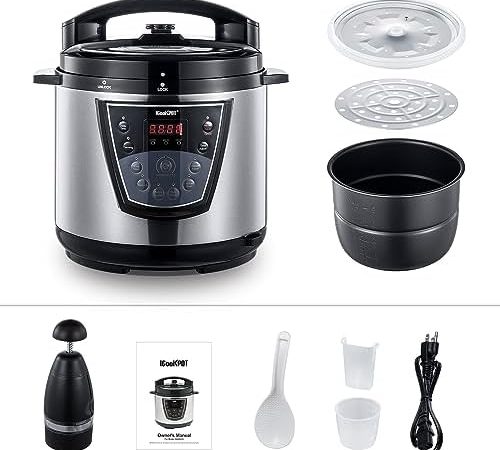 9 in 1 Electric Pressure Cooker,Slow Cook,Rice/Grain Cooker,Steamer,With Non-Stick Coating Inner...