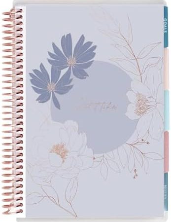 A5 Spiral Bound Wellness Planner In Bloom. 3 Months Planning Pages. Daily Food, Movement & Self-Care...