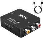 ABLEWE RCA to HDMI,AV to HDMI Converter, 1080P Mini RCA Composite CVBS Video Audio Converter Adapter...