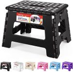 ACSTEP Folding Step Stool 9'' Tall Kids Step Stool Holds Up to 300 lb Plastic Foldable Step Stools...