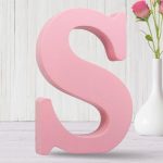 AOCEAN 8 Inch Pink Wood Letters Unfinished Wood Letters for Wall Decor Decorative Standing Letters...