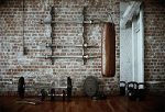 AOFOTO 9x7ft Gym Dumbbell Backdrop Indoor Sports Fitness Room Photography Background Muscle Training...